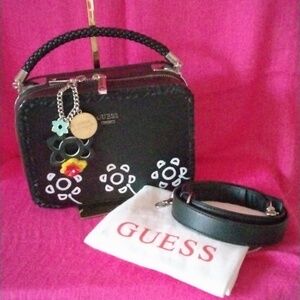 Guess embellished lunch box purse.